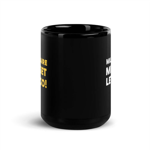 Load image into Gallery viewer, Millionaire Mindset - Black/Yellow Glossy Mug - AKA Apparel
