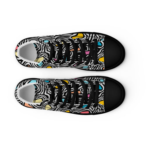 Load image into Gallery viewer, Grunge (Women’s high top canvas shoes) - AKA Apparel
