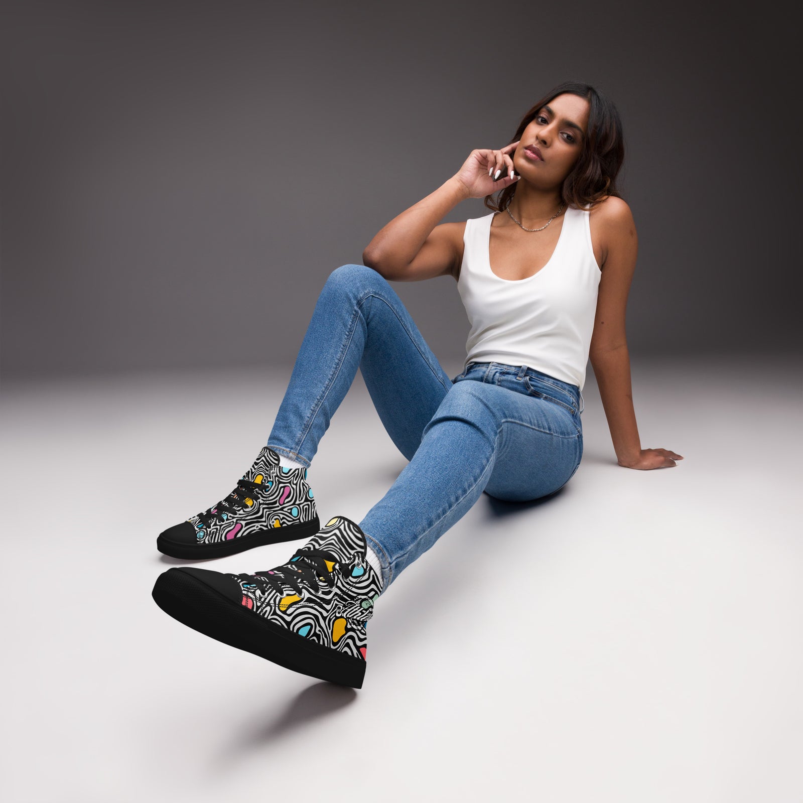 Grunge (Women’s high top canvas shoes) - AKA Apparel