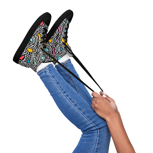 Load image into Gallery viewer, Grunge (Women’s high top canvas shoes) - AKA Apparel

