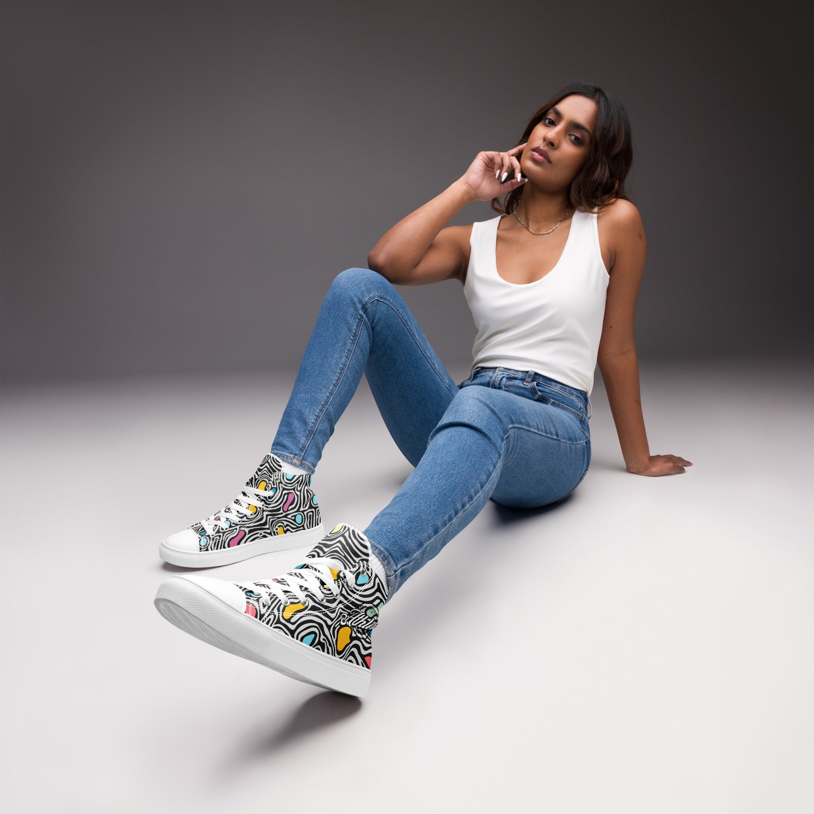 Grunge (Women’s high top canvas shoes) - AKA Apparel