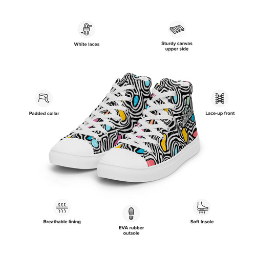 Load image into Gallery viewer, Grunge (Women’s high top canvas shoes) - AKA Apparel
