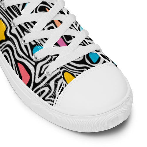 Load image into Gallery viewer, Grunge (Women’s high top canvas shoes) - AKA Apparel
